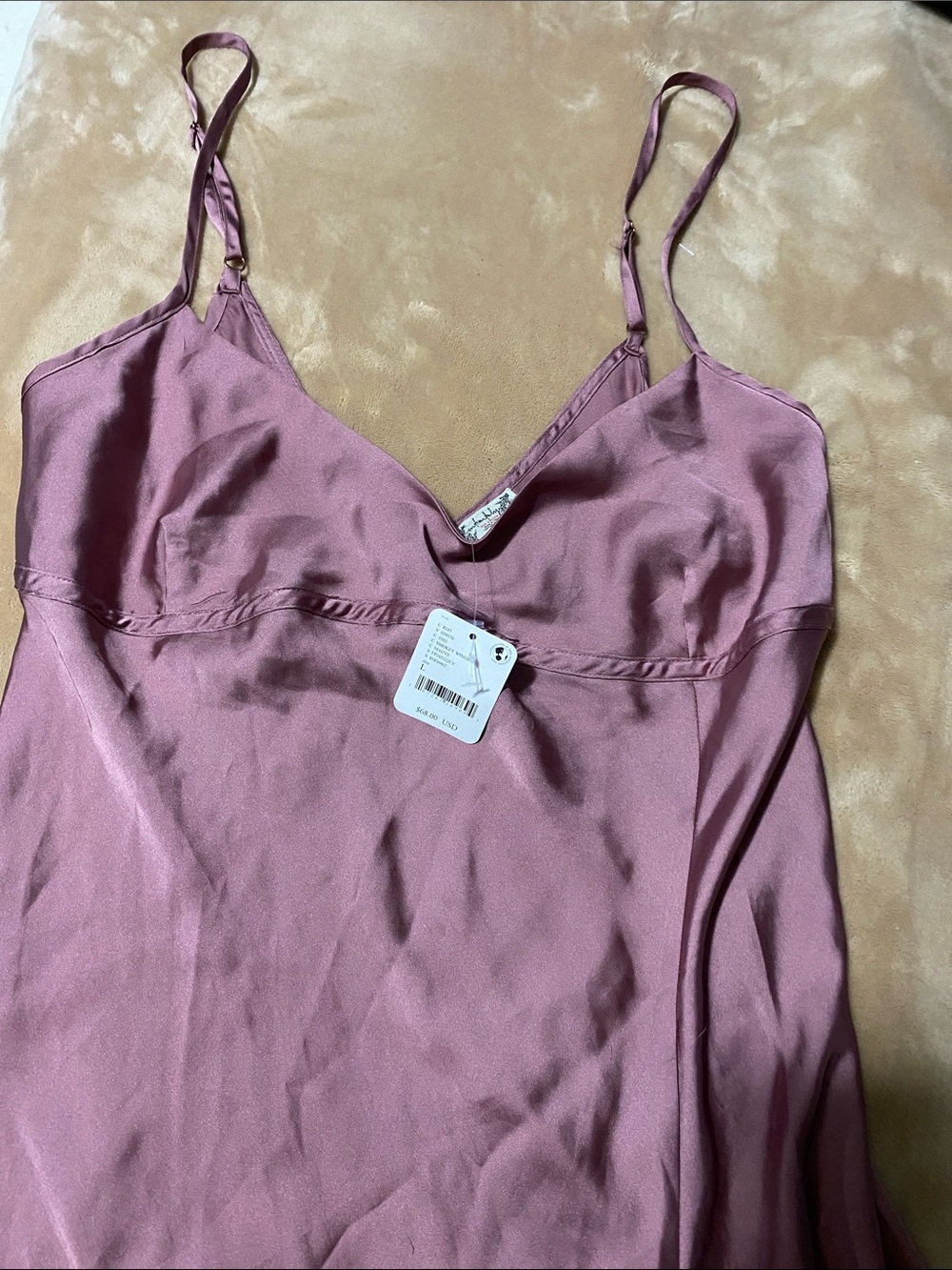 Intimately by Free People Slip Chemise in Dusty Mauve Adjustable Straps Sz L